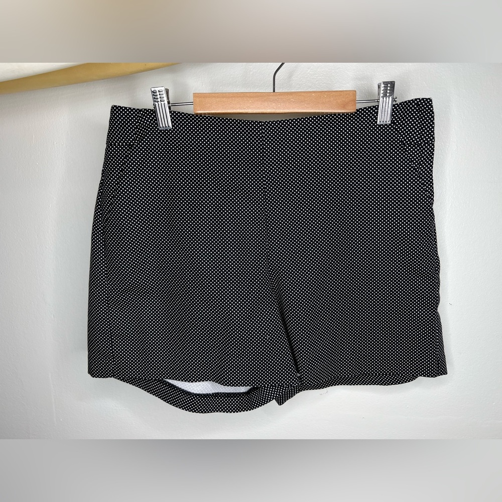 Maurices Black & White Polka Dot Side Zip Shorts
